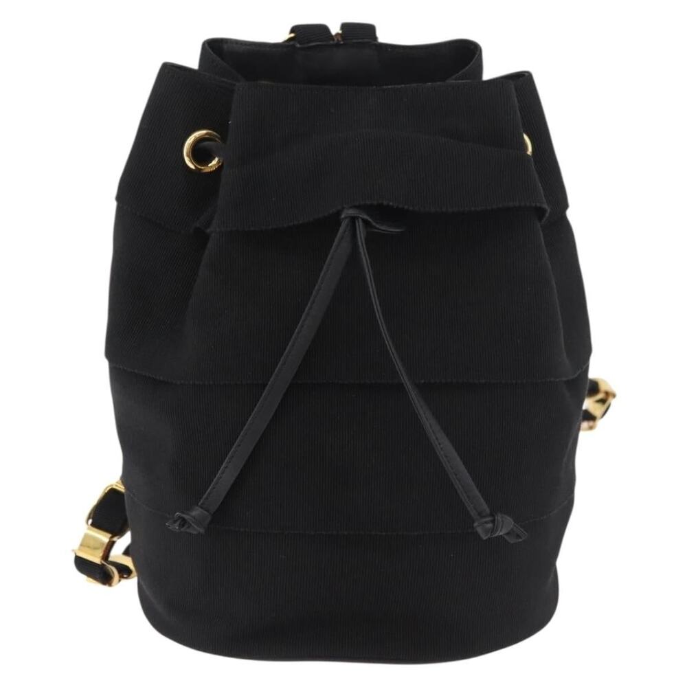 Salvatore Ferragamo Vara Chain Backpack Black